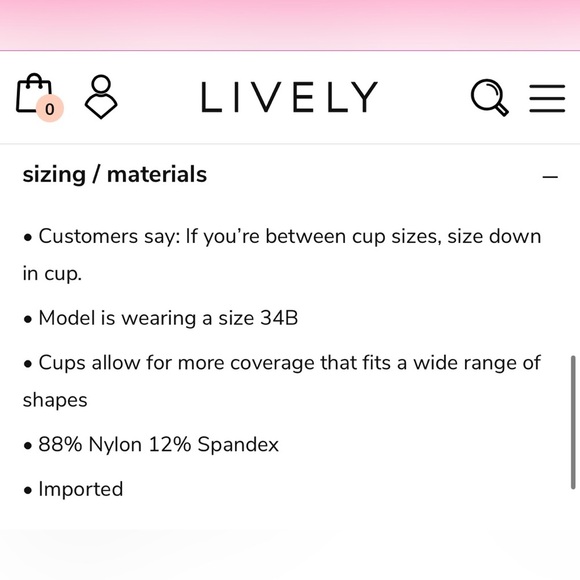 NWT Lively Lace No-Wire Push-Up Bra in Jet Black 34B - Picture 8 of 9